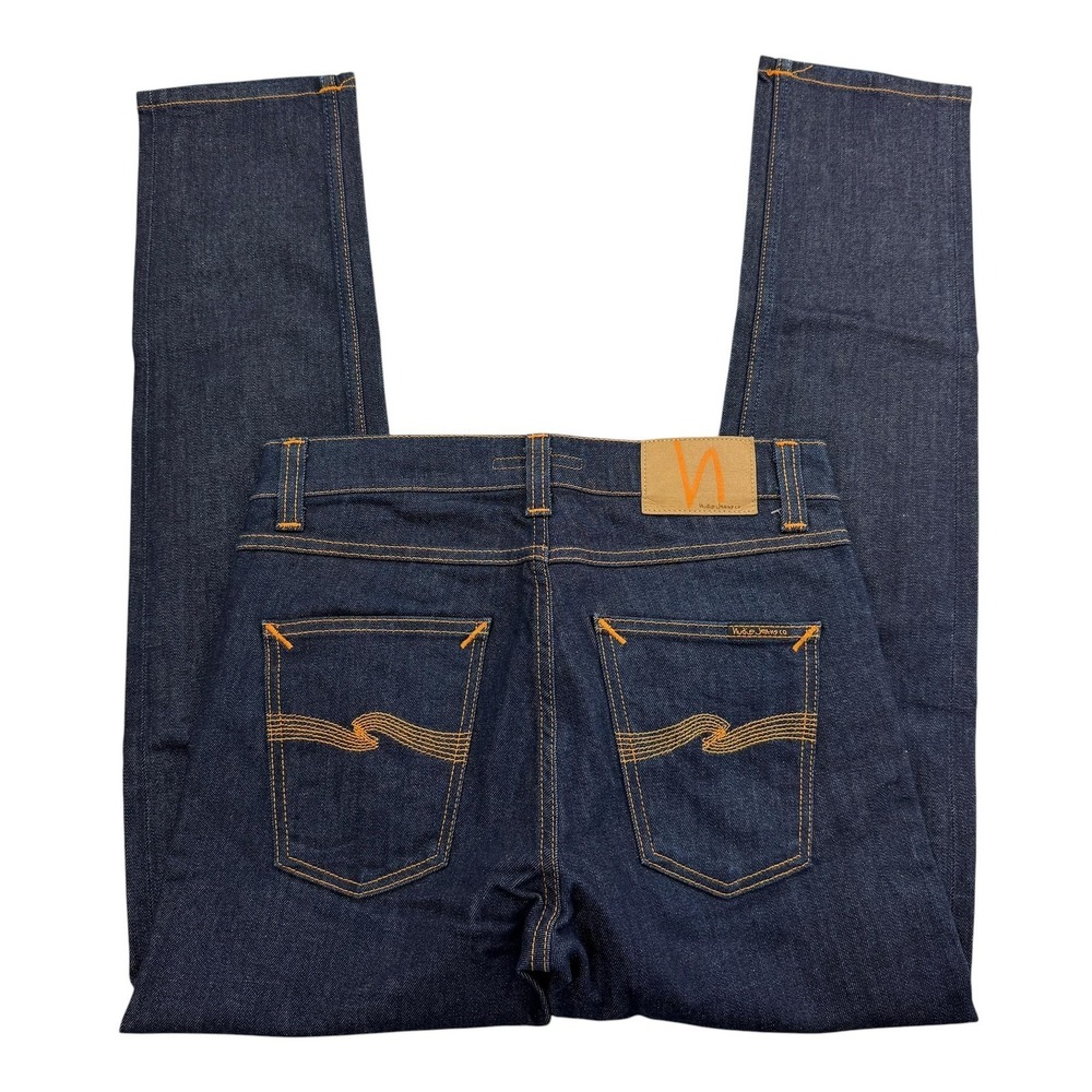 Nudie Jeans Co Lean Dean Jeans Mens 29x30 Blue Dark Slim Tapered Raw